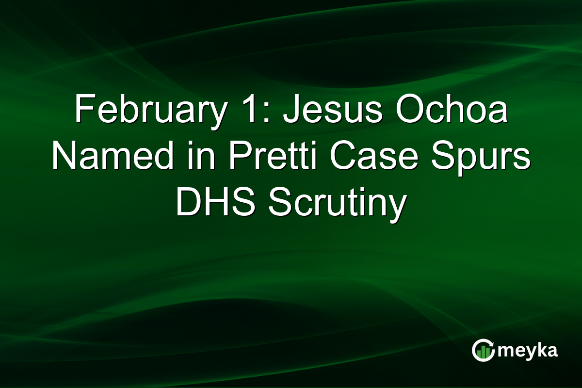 February 1: Jesus Ochoa Named in Pretti Case Spurs DHS Scrutiny