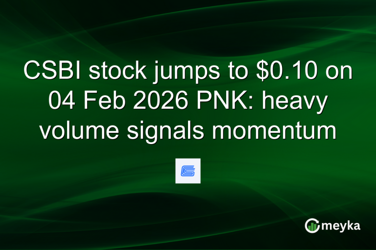 CSBI stock jumps to $0.10 on 04 Feb 2026 PNK: heavy volume signals momentum