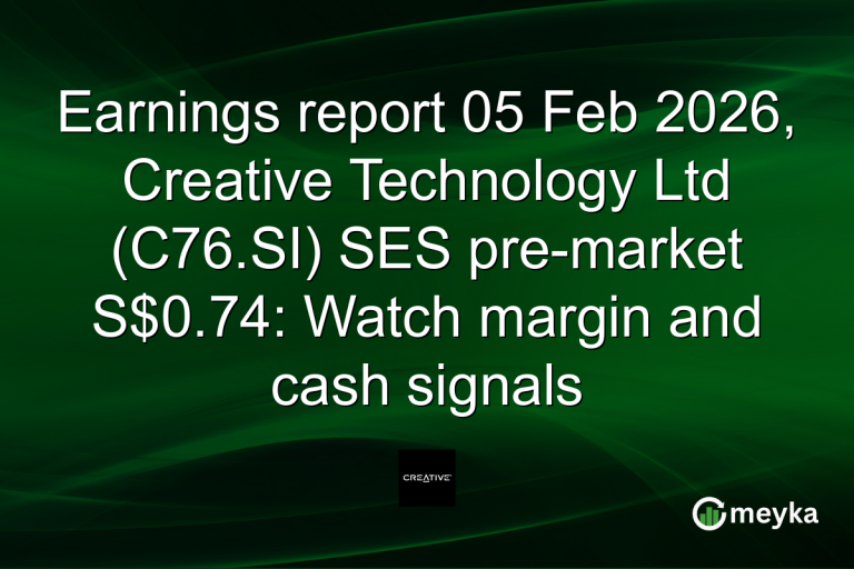 Earnings report 05 Feb 2026, Creative Technology Ltd (C76.SI) SES pre-market S$0.74: Watch margin and cash signals