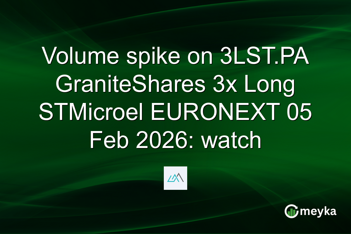 Volume spike on 3LST.PA GraniteShares 3x Long STMicroel EURONEXT 05 Feb 2026: watch