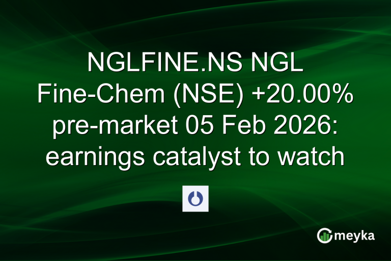 NGLFINE.NS NGL Fine-Chem (NSE) +20.00% pre-market 05 Feb 2026: earnings catalyst to watch