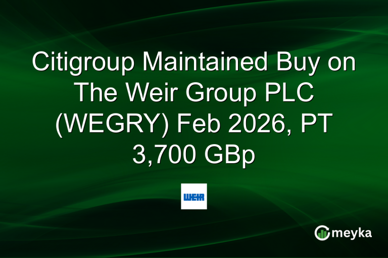 Citigroup Maintained Buy on The Weir Group PLC (WEGRY) Feb 2026, PT 3,700 GBp