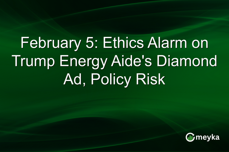 February 5: Ethics Alarm on Trump Energy Aide's Diamond Ad, Policy Risk