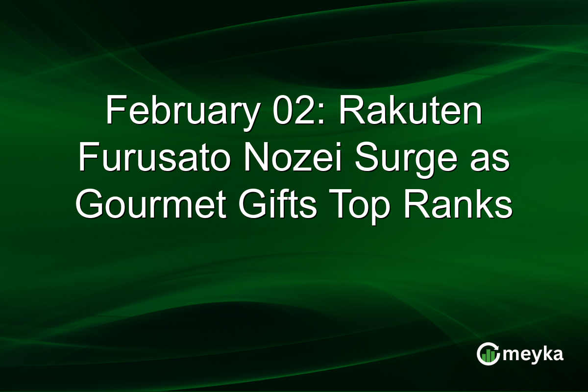 February 02: Rakuten Furusato Nozei Surge as Gourmet Gifts Top Ranks