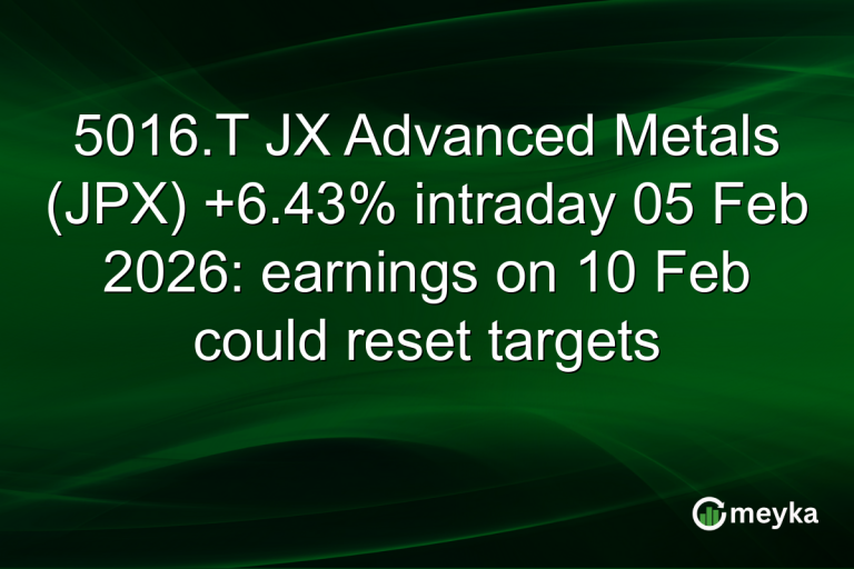 5016.T JX Advanced Metals (JPX) +6.43% intraday 05 Feb 2026: earnings on 10 Feb could reset targets
