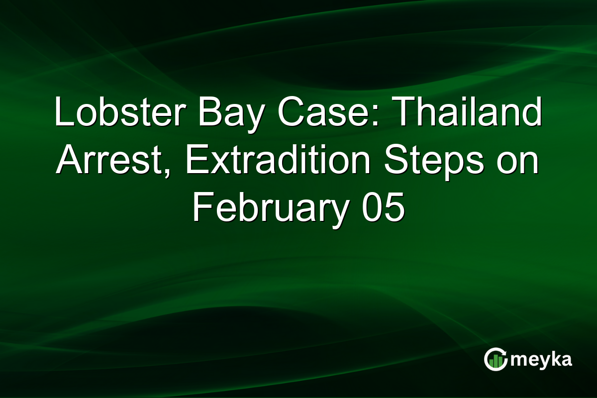 Lobster Bay Case: Thailand Arrest, Extradition Steps on February 05