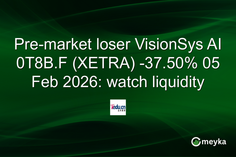 Pre-market loser VisionSys AI 0T8B.F (XETRA) -37.50% 05 Feb 2026: watch liquidity
