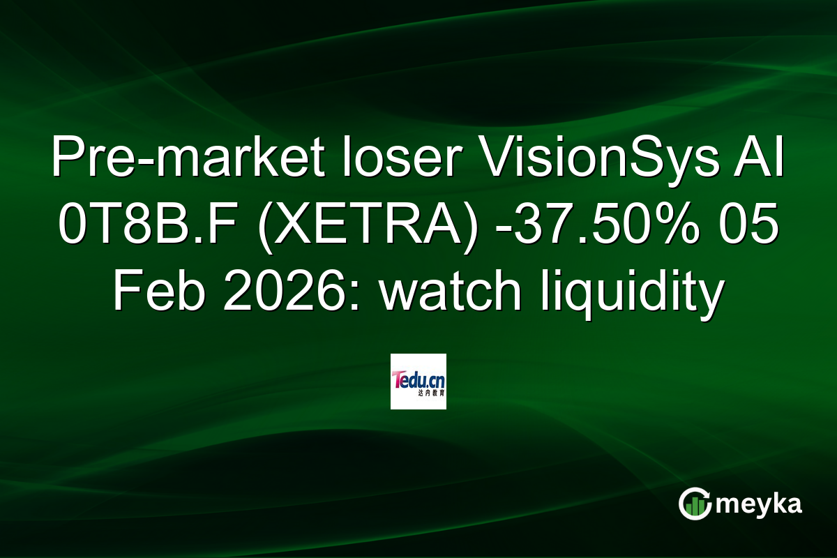Pre-market loser VisionSys AI 0T8B.F (XETRA) -37.50% 05 Feb 2026: watch liquidity