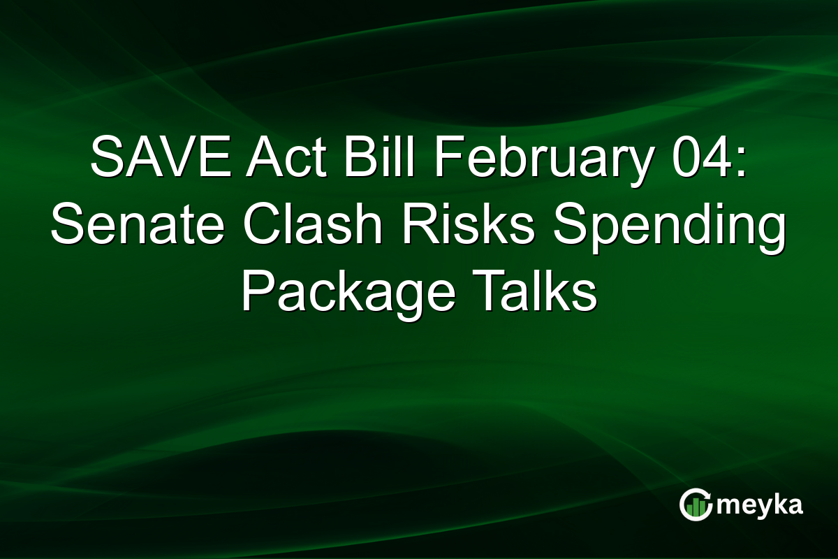 SAVE Act Bill February 04: Senate Clash Risks Spending Package Talks