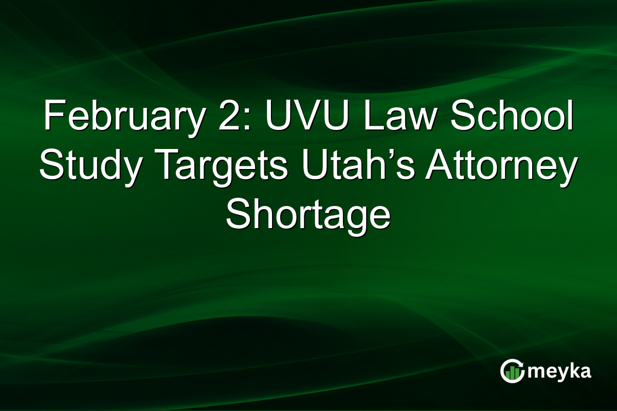 February 2: UVU Law School Study Targets Utah’s Attorney Shortage