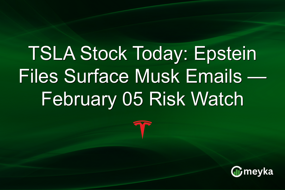 TSLA Stock Today: Epstein Files Surface Musk Emails — February 05 Risk Watch