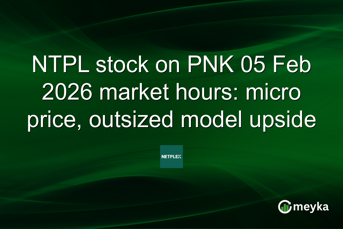 NTPL stock on PNK 05 Feb 2026 market hours: micro price, outsized model upside