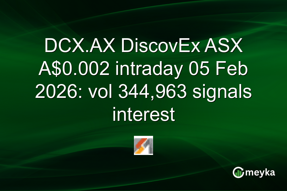 DCX.AX DiscovEx ASX A$0.002 intraday 05 Feb 2026: vol 344,963 signals interest