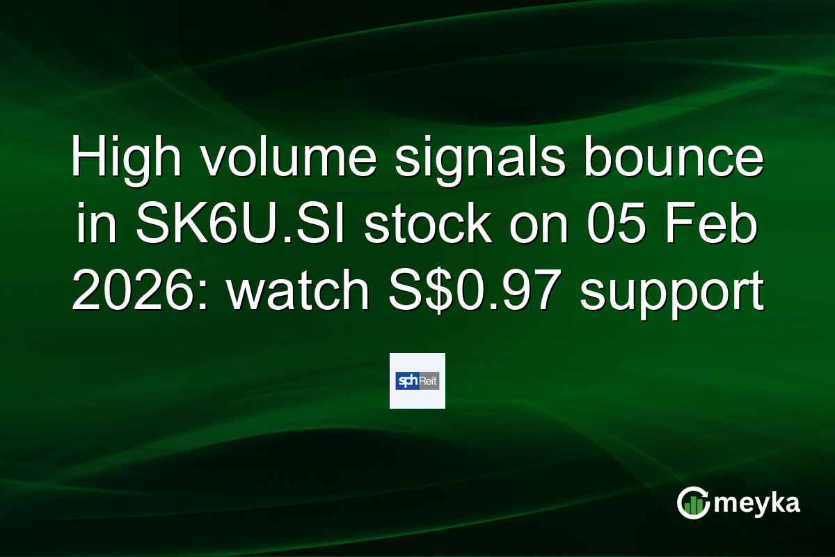 High volume signals bounce in SK6U.SI stock on 05 Feb 2026: watch S$0.97 support
