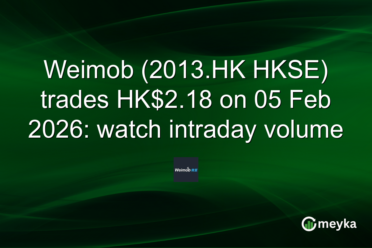 Weimob (2013.HK HKSE) trades HK$2.18 on 05 Feb 2026: watch intraday volume