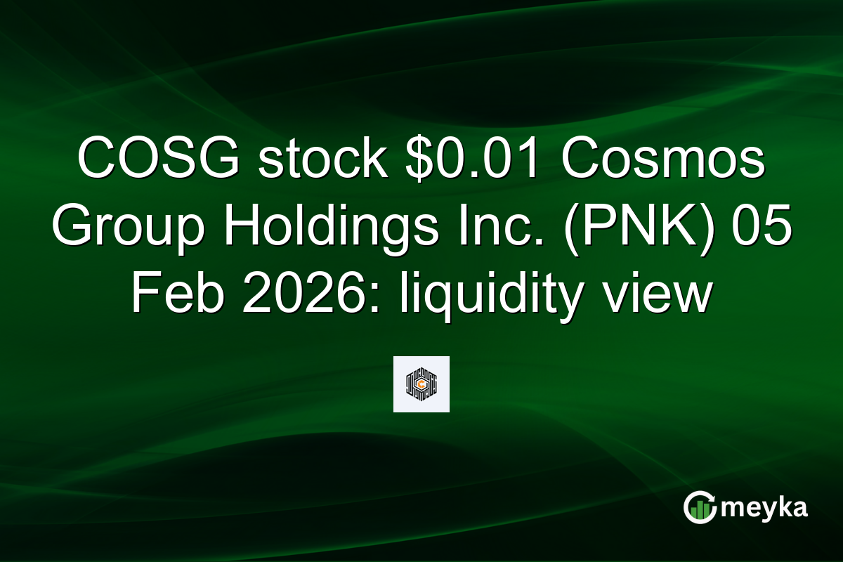 COSG stock $0.01 Cosmos Group Holdings Inc. (PNK) 05 Feb 2026: liquidity view