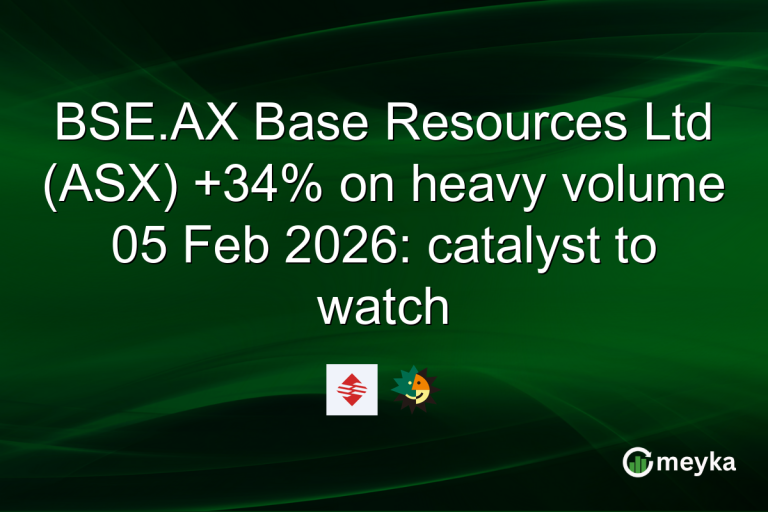 BSE.AX Base Resources Ltd (ASX) +34% on heavy volume 05 Feb 2026: catalyst to watch