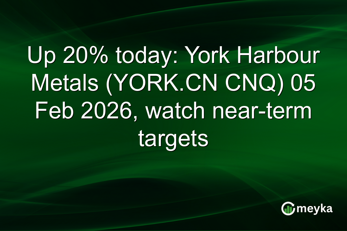 Up 20% today: York Harbour Metals (YORK.CN CNQ) 05 Feb 2026, watch near-term targets