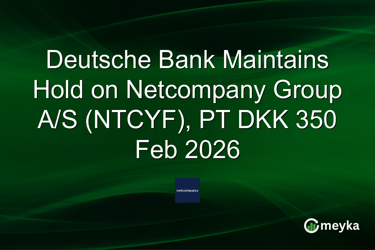 Deutsche Bank Maintains Hold on Netcompany Group A/S (NTCYF), PT DKK 350 Feb 2026