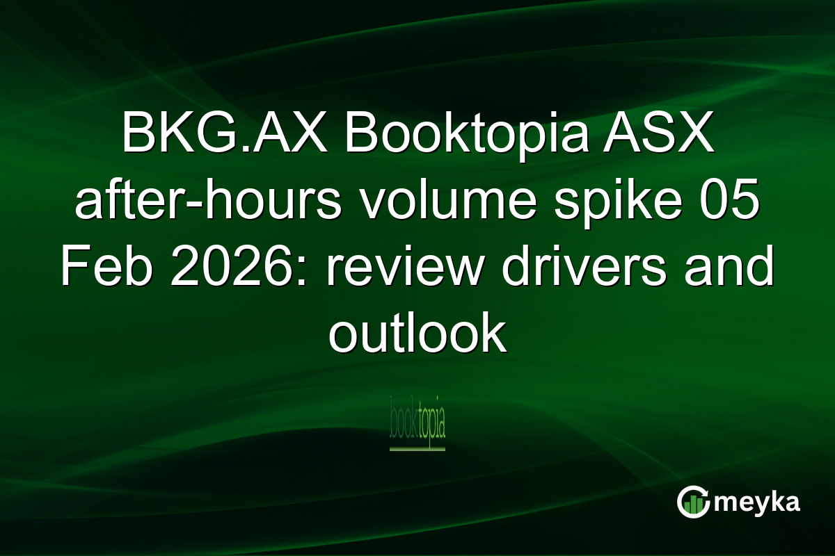 BKG.AX Booktopia ASX after-hours volume spike 05 Feb 2026: review drivers and outlook