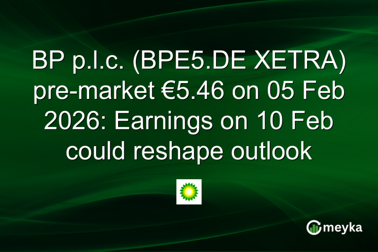BP p.l.c. (BPE5.DE XETRA) pre-market €5.46 on 05 Feb 2026: Earnings on 10 Feb could reshape outlook