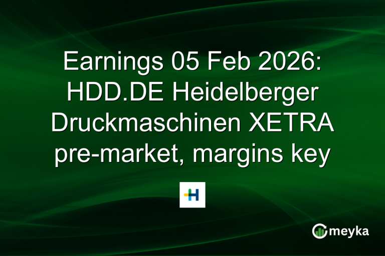 Earnings 05 Feb 2026: HDD.DE Heidelberger Druckmaschinen XETRA pre-market, margins key