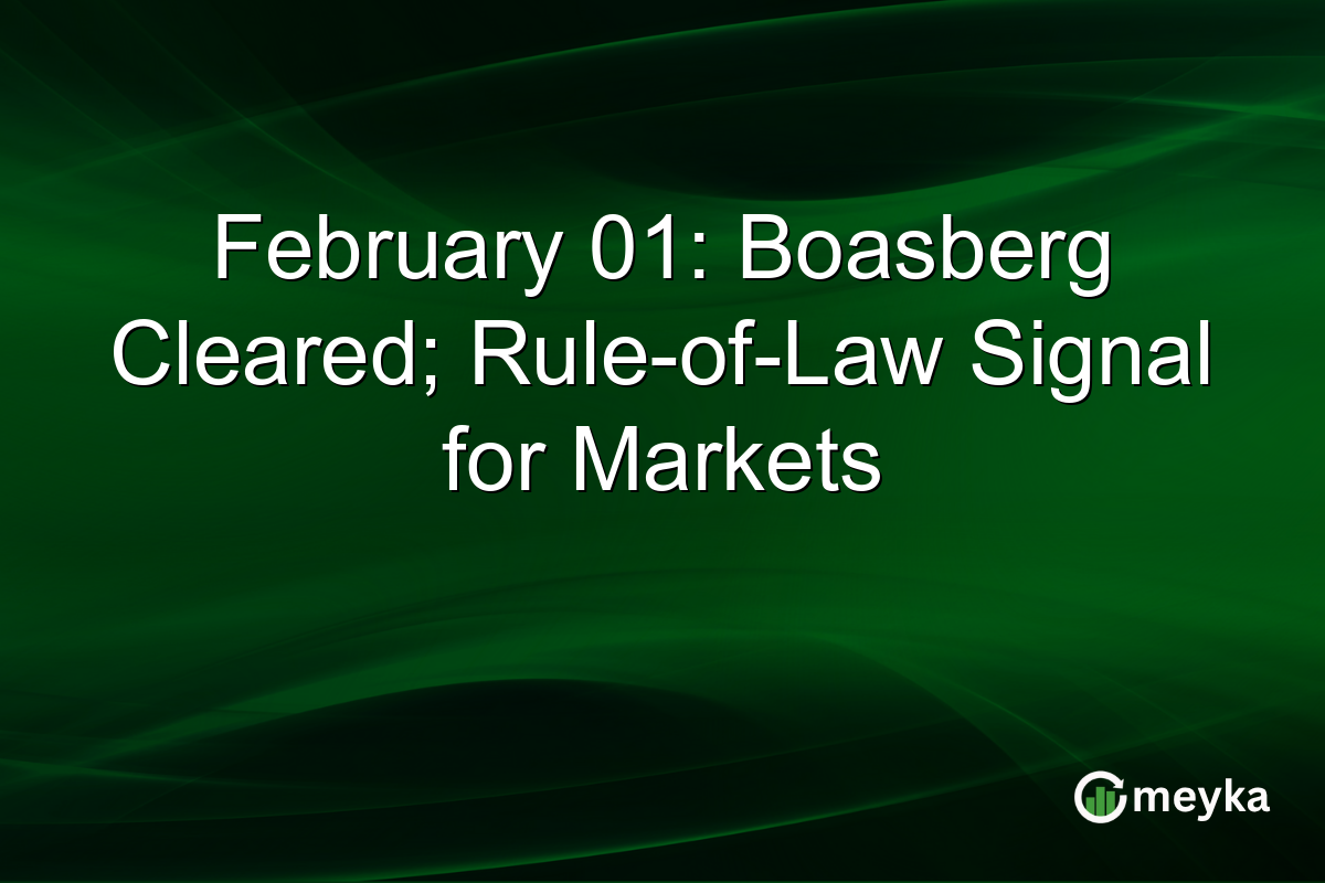 February 01: Boasberg Cleared; Rule-of-Law Signal for Markets