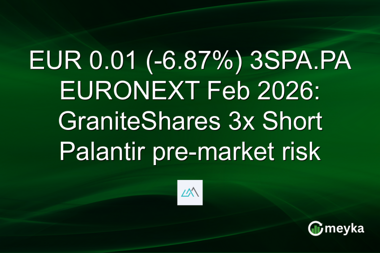 EUR 0.01 (-6.87%) 3SPA.PA EURONEXT Feb 2026: GraniteShares 3x Short Palantir pre-market risk