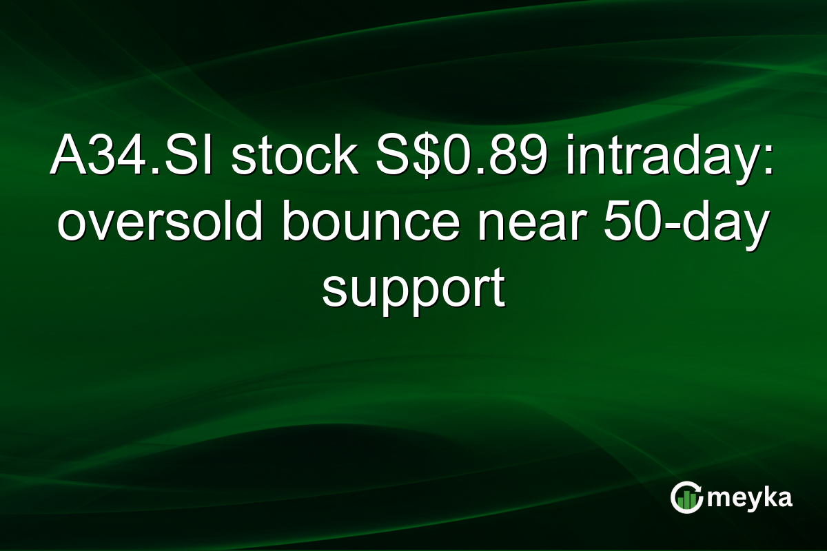 A34.SI stock S$0.89 intraday: oversold bounce near 50-day support