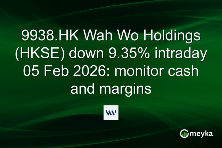 9938.HK Wah Wo Holdings (HKSE) down 9.35% intraday 05 Feb 2026: monitor cash and margins