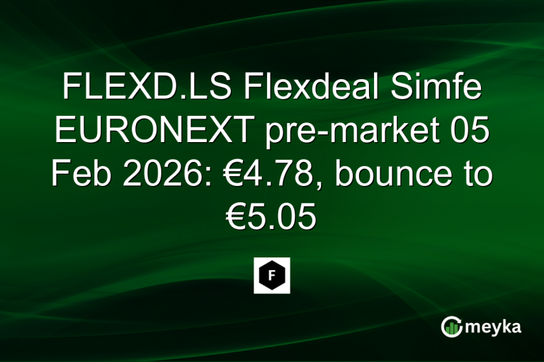FLEXD.LS Flexdeal Simfe EURONEXT pre-market 05 Feb 2026: €4.78, bounce to €5.05