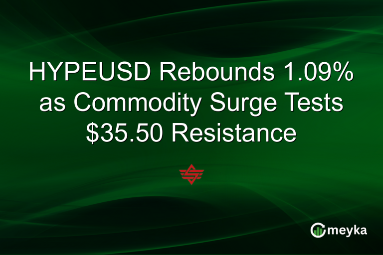 HYPEUSD Rebounds 1.09% as Commodity Surge Tests $35.50 Resistance