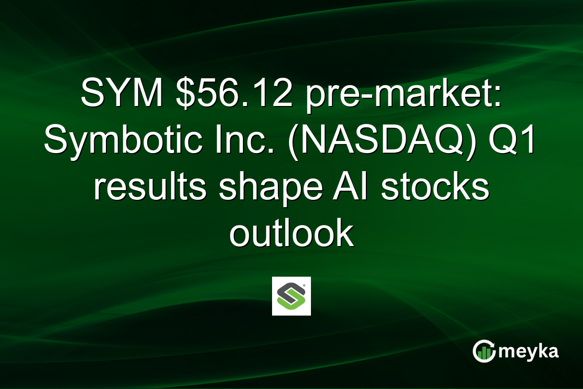 SYM $56.12 pre-market: Symbotic Inc. (NASDAQ) Q1 results shape AI stocks outlook