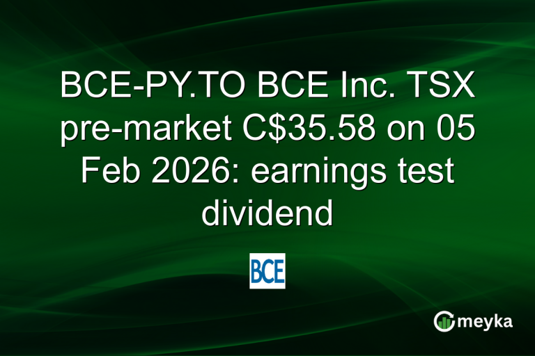 BCE-PY.TO BCE Inc. TSX pre-market C$35.58 on 05 Feb 2026: earnings test dividend