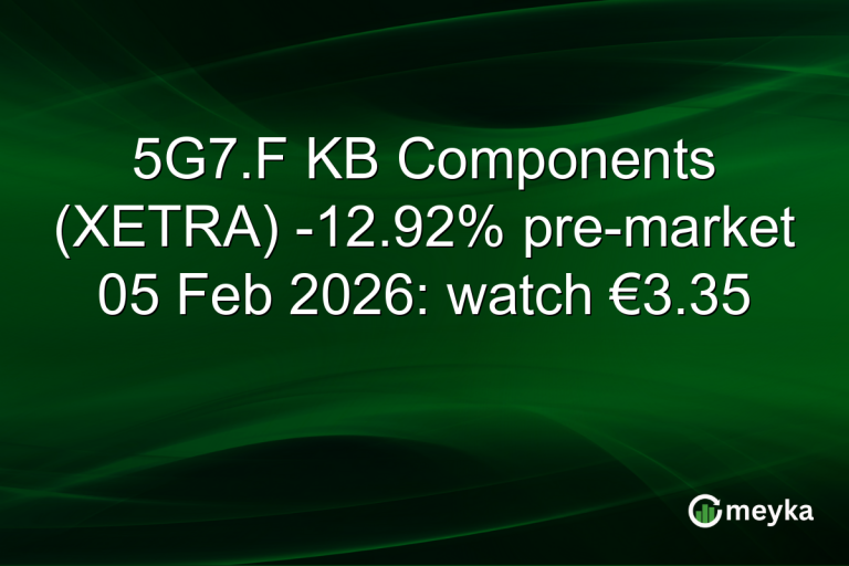 5G7.F KB Components (XETRA) -12.92% pre-market 05 Feb 2026: watch €3.35