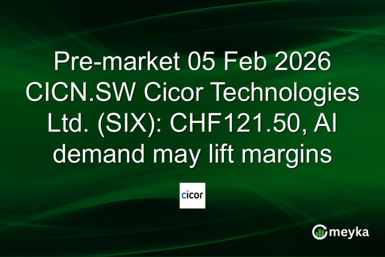 Pre-market 05 Feb 2026 CICN.SW Cicor Technologies Ltd. (SIX): CHF121.50, AI demand may lift margins