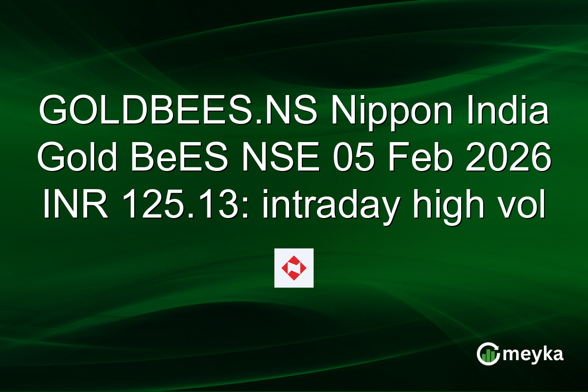 GOLDBEES.NS Nippon India Gold BeES NSE 05 Feb 2026 INR 125.13: intraday high vol