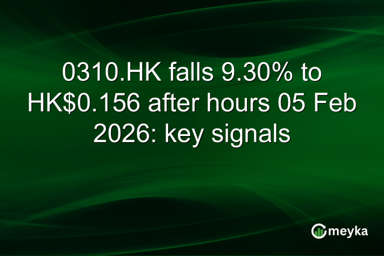 0310.HK falls 9.30% to HK$0.156 after hours 05 Feb 2026: key signals