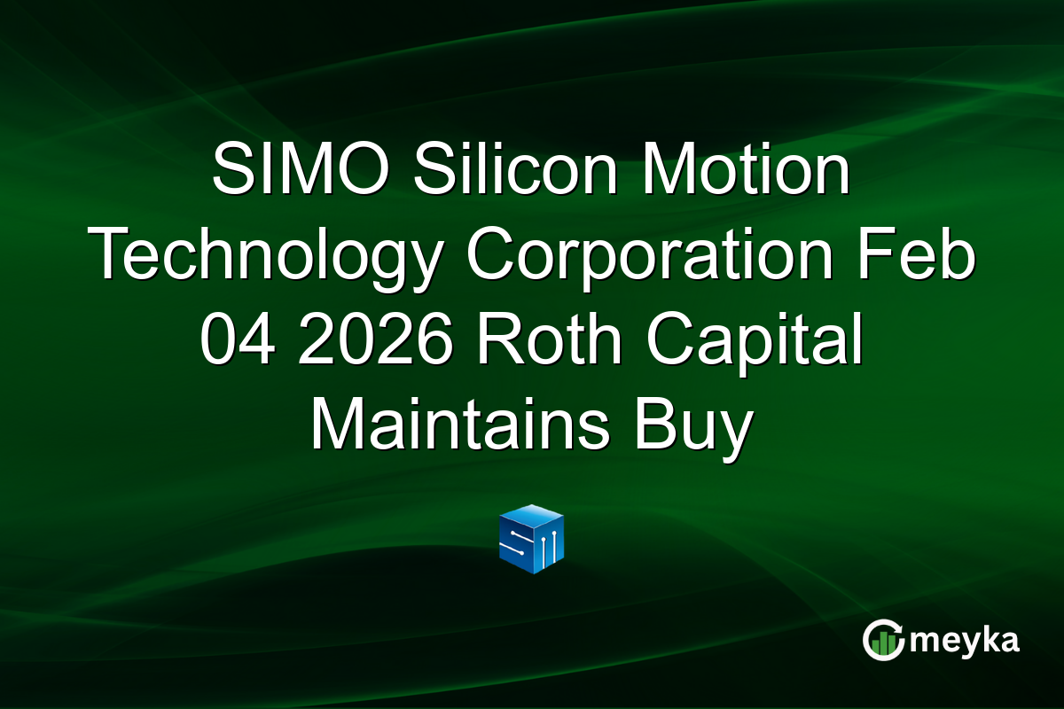SIMO Silicon Motion Technology Corporation Feb 04 2026 Roth Capital Maintains Buy