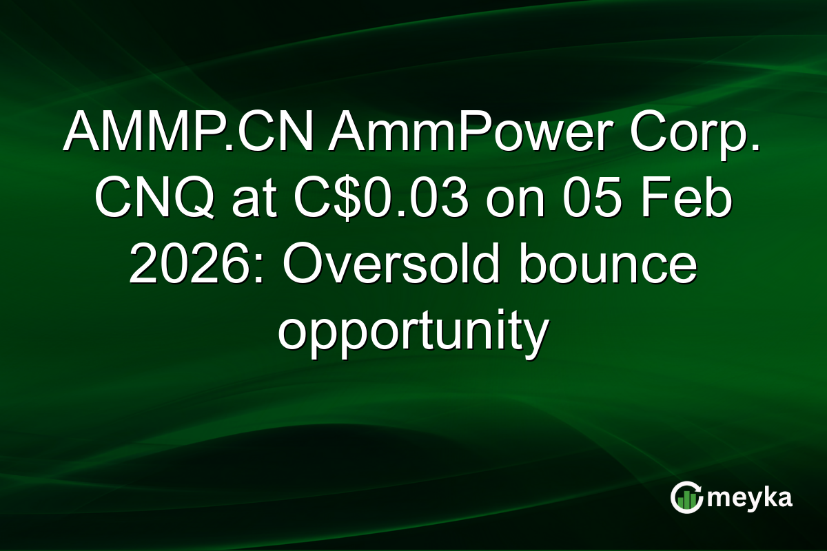 AMMP.CN AmmPower Corp. CNQ at C$0.03 on 05 Feb 2026: Oversold bounce opportunity