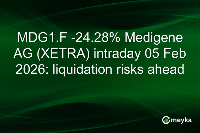 MDG1.F -24.28% Medigene AG (XETRA) intraday 05 Feb 2026: liquidation risks ahead