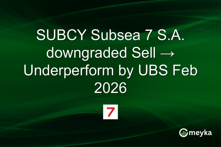 SUBCY Subsea 7 S.A. downgraded Sell → Underperform by UBS Feb 2026