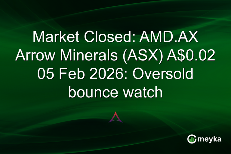 Market Closed: AMD.AX Arrow Minerals (ASX) A$0.02 05 Feb 2026: Oversold bounce watch