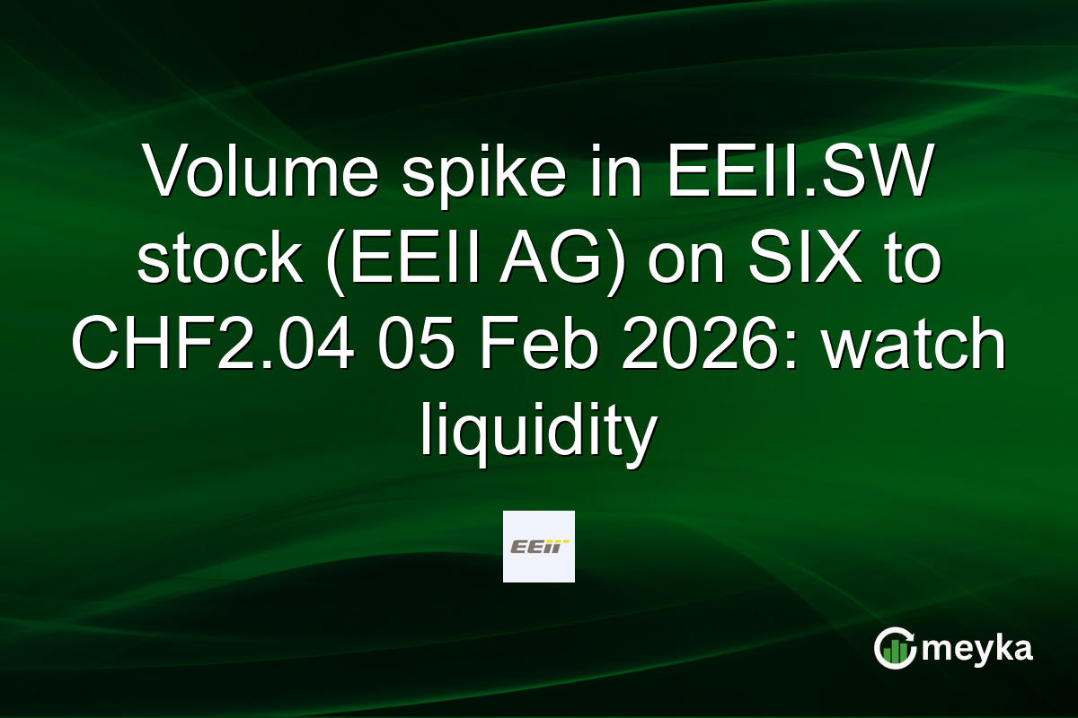 Volume spike in EEII.SW stock (EEII AG) on SIX to CHF2.04 05 Feb 2026: watch liquidity
