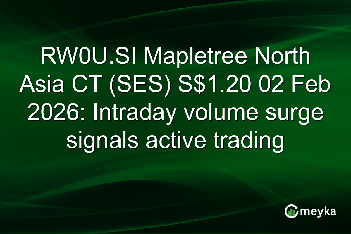 RW0U.SI Mapletree North Asia CT (SES) S$1.20 02 Feb 2026: Intraday volume surge signals active trading