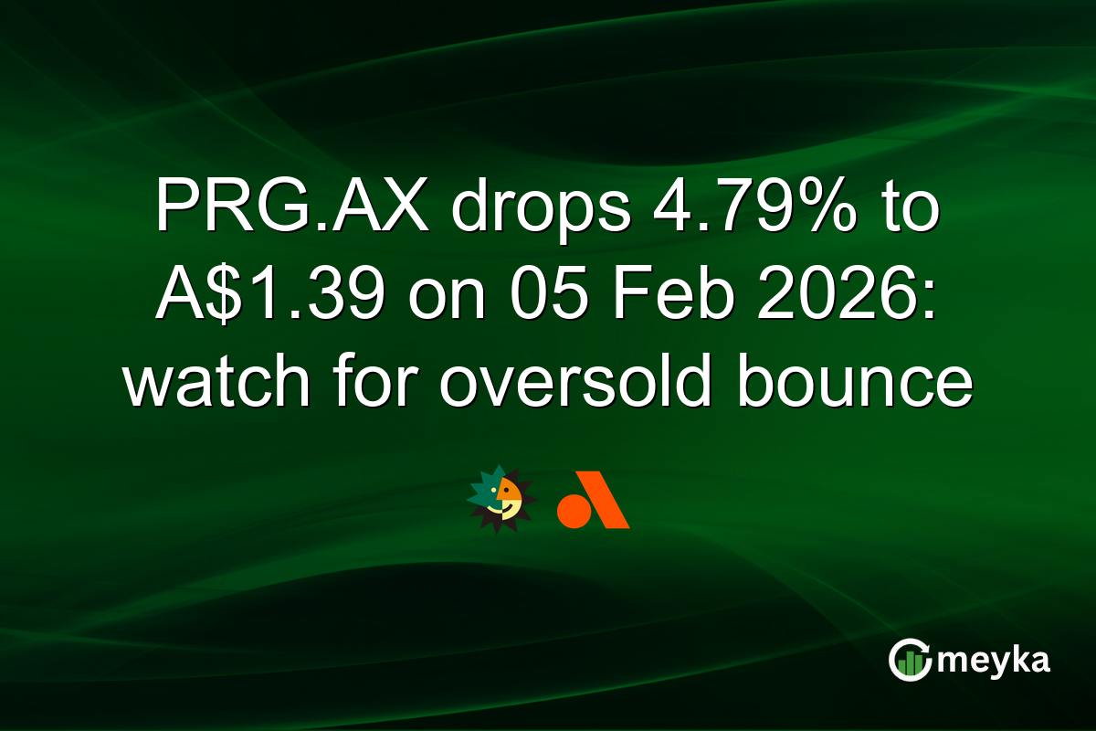 PRG.AX drops 4.79% to A$1.39 on 05 Feb 2026: watch for oversold bounce