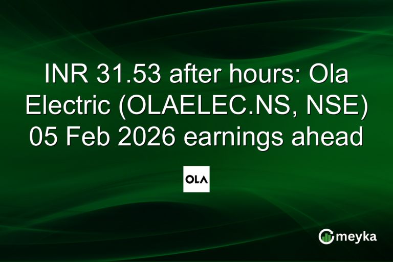 INR 31.53 after hours: Ola Electric (OLAELEC.NS, NSE) 05 Feb 2026 earnings ahead