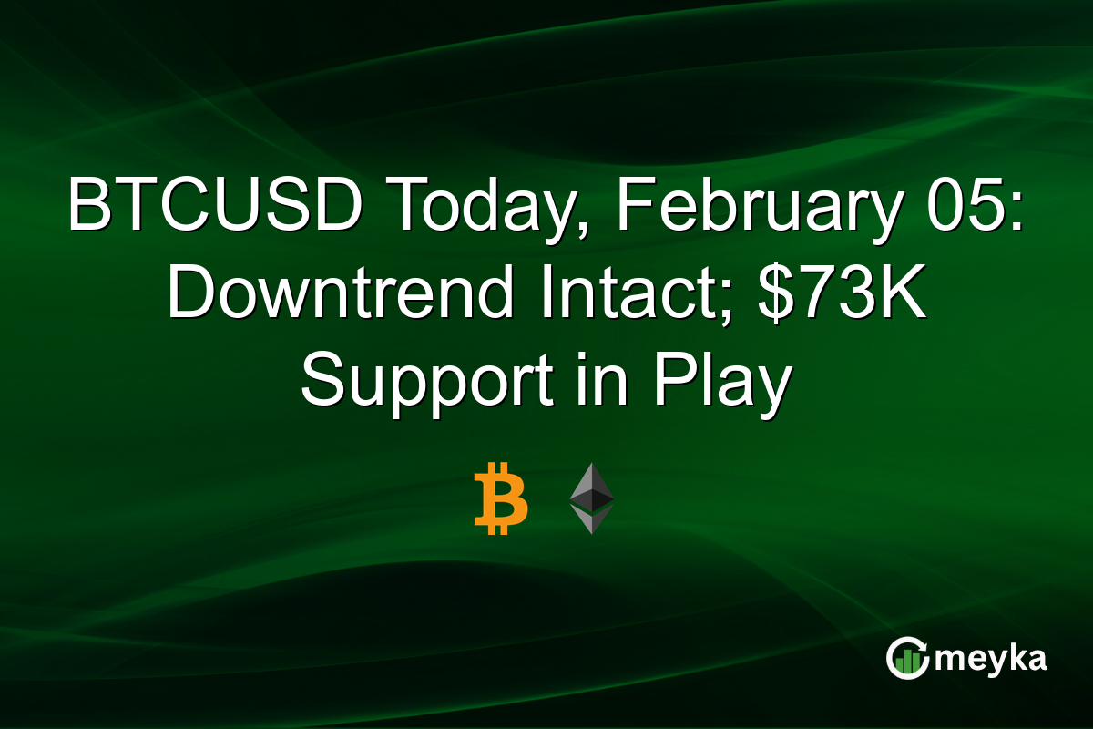 BTCUSD Today, February 05: Downtrend Intact; $73K Support in Play