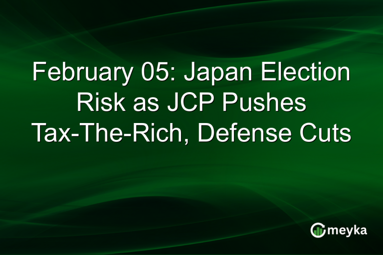 February 05: Japan Election Risk as JCP Pushes Tax-The-Rich, Defense Cuts