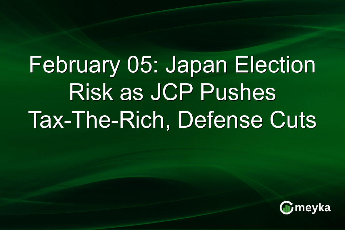 February 05: Japan Election Risk as JCP Pushes Tax-The-Rich, Defense Cuts